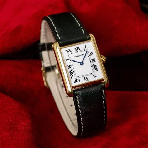 cartier tank used watch vintage|value of old cartier watches.